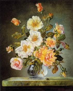 unknow artist Floral, beautiful classical still life of flowers.135 china oil painting image